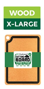 Bamboo Cutting Boards for Kitchen [Set of 3] Wood Cutting Board for Chopping Meat, Vegetables, Fruits, Cheese