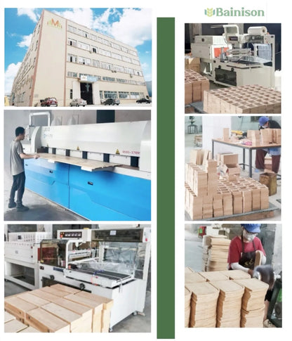 BainisonBamboo Cutting Board for Kitchen & Picnic – Waterproof, Grooved Surface for Non-Slip, Ideal for Fruits & Vegetables