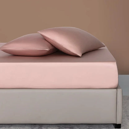 100% Bamboo Bed Sheet Set Luxury 3 Pieces Bedding Set (1pc Fitted Sheet and 2pcs Pillowcase) Non-Slip Mattress Cover for 100/160