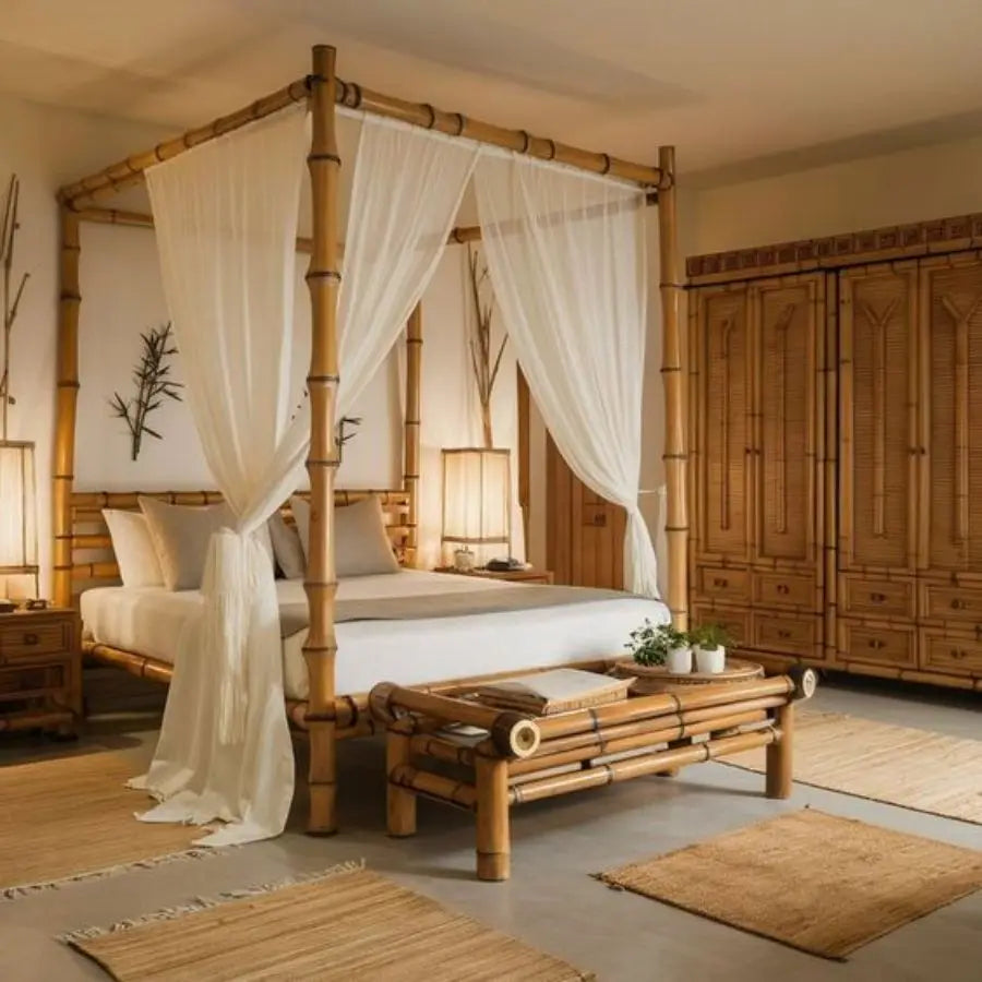 Wholesale High Quality Bamboo Beds with Modern, Rustic Design Made in Vietnam