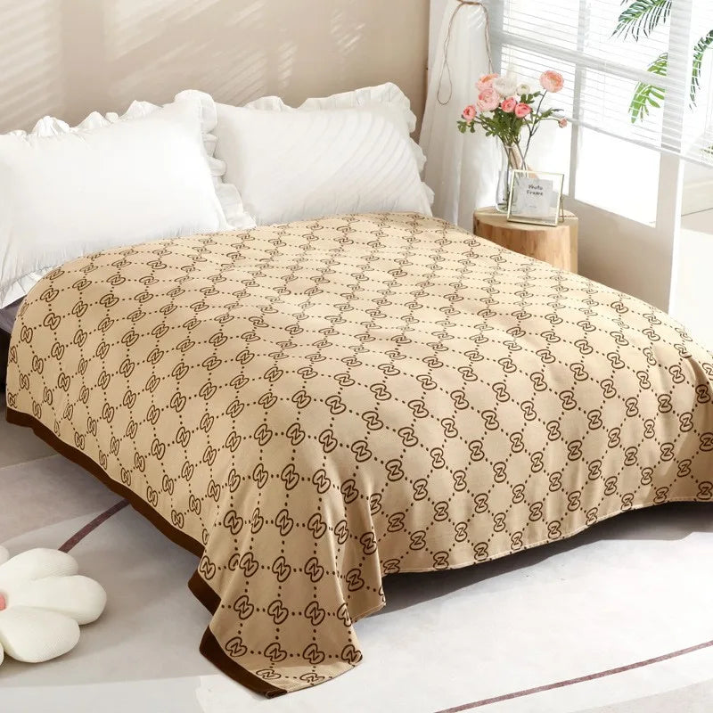 Bamboo Cotton Summer Quilt adult Bedding Blanket Bedspread 150*200 cm 2 Layers Muslin Sleeping Gauze Blanket For Afternoon Nap