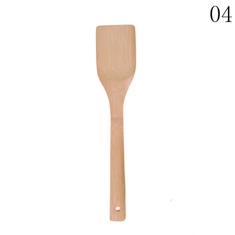 kitchen tools 6pcs Bamboo Spoon Spatula Kitchen Utensil Wooden Cooking Tool Mixing Set