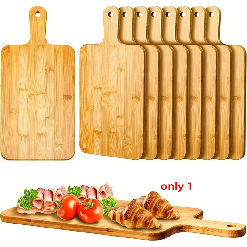 Bamboo Cutting Board With Handle Wooden Bamboo Serving Board Kitchen Chopping Boards For Pizza Vegetables Meatm12k