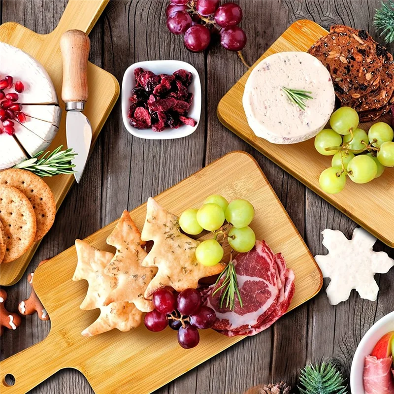 Bamboo Cutting Board With Handle Wooden Bamboo Serving Board Kitchen Chopping Boards For Pizza Vegetables Meatm12k