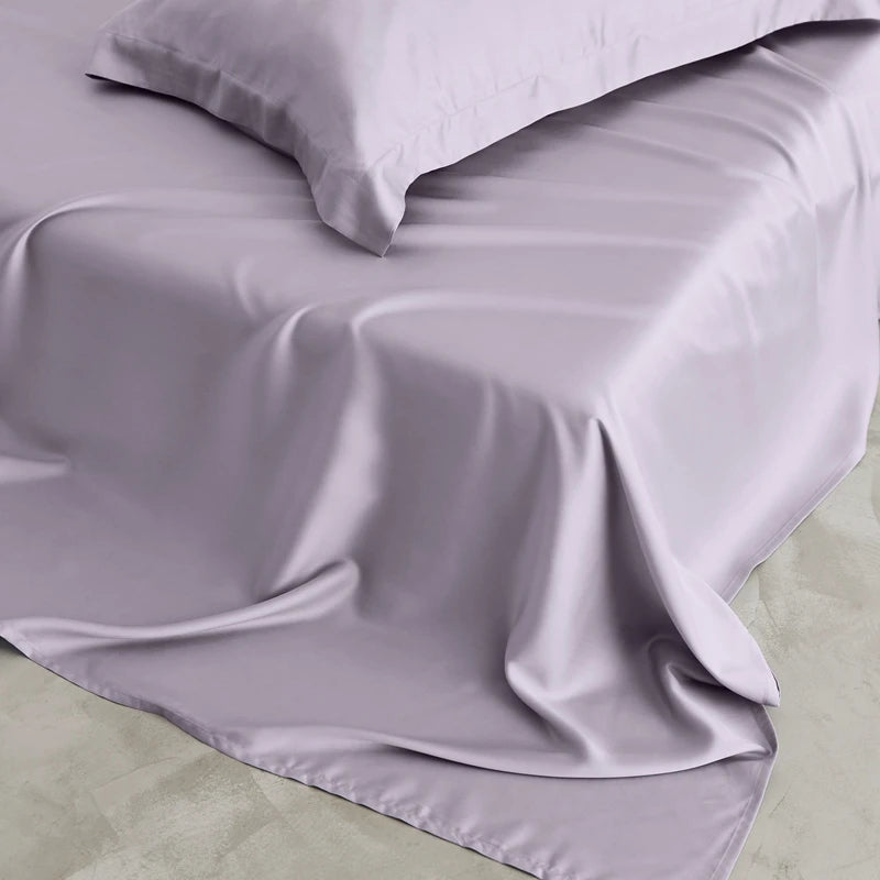 Luxury 100% Bamboo Bed Sheet Set with Fitted Sheets Flat Bedsheet Pillowcase Double Queen King Size Bedding Sets Smooth Silky