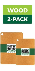 Bamboo Cutting Boards for Kitchen [Set of 3] Wood Cutting Board for Chopping Meat, Vegetables, Fruits, Cheese