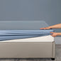 Organic Bamboo Bed Fitted Sheet Solid Color Silky Bed Cover Luxury Mattress Cover with Rubber Band Double Queen Size Customized