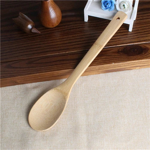 kitchen tools 6pcs Bamboo Spoon Spatula Kitchen Utensil Wooden Cooking Tool Mixing Set