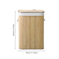 Bamboo Laundry Basket Breathable Woven Knit Laundry Basket Large Capacity Laundry Basket Environmentally Friendly Laundry Basket