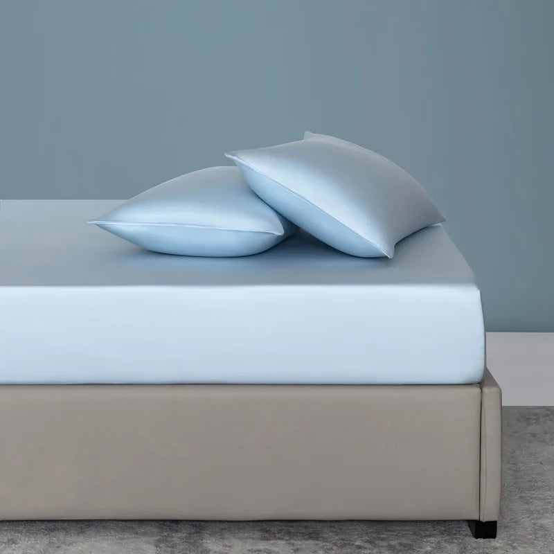 100% Bamboo Bed Sheet Set Luxury 3 Pieces Bedding Set (1pc Fitted Sheet and 2pcs Pillowcase) Non-Slip Mattress Cover for 100/160