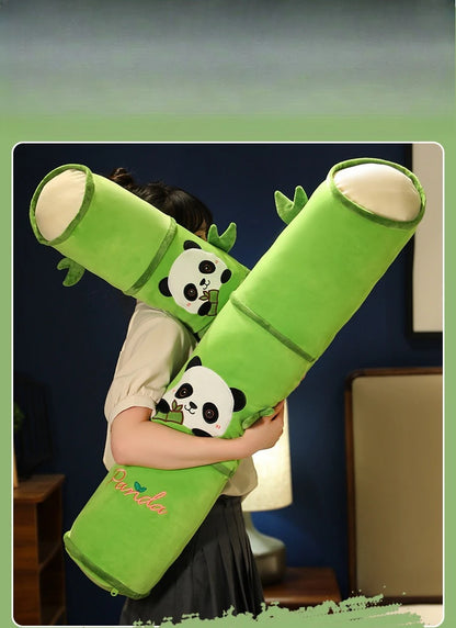 Panda Bamboo Throw Pillow Blanket Lunch Break Blanket Dual-purpose Two-in-one Panda Bamboo Tube Sleeping Leg Pillow