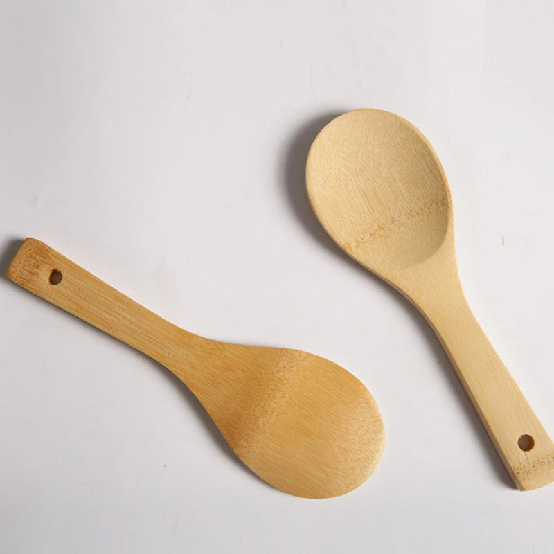 Bamboo Rice Spoon Wooden Kitchen Ladle Tablespoon Kitchen Utensils Tableware