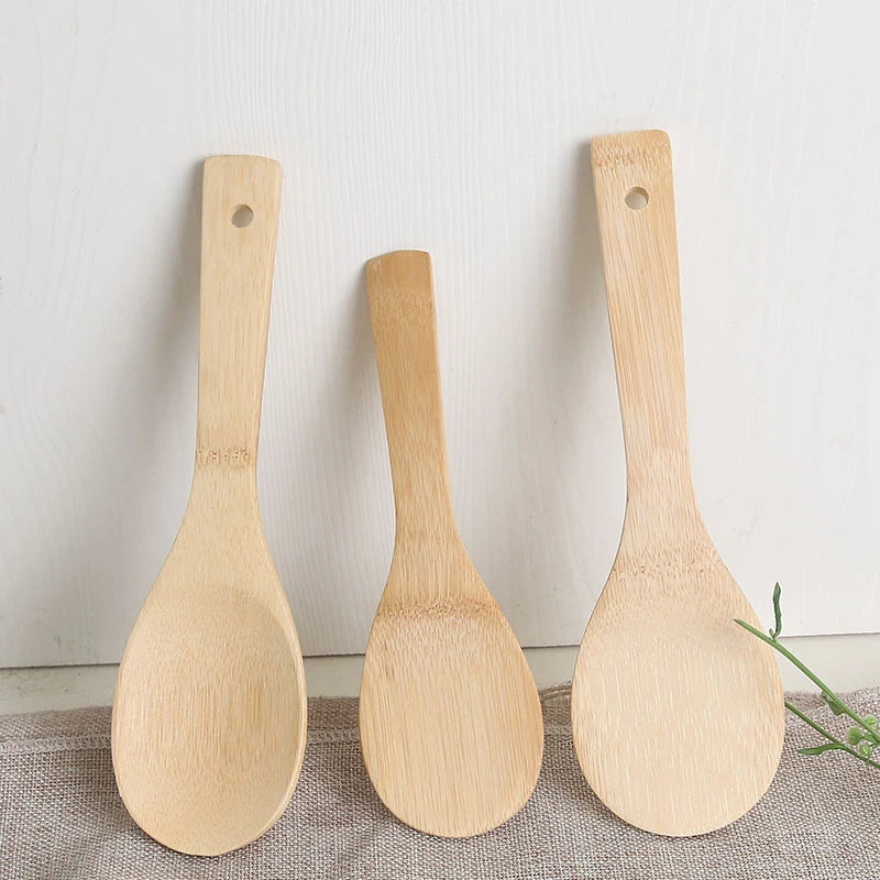 Bamboo Rice Spoon Wooden Kitchen Ladle Tablespoon Kitchen Utensils Tableware