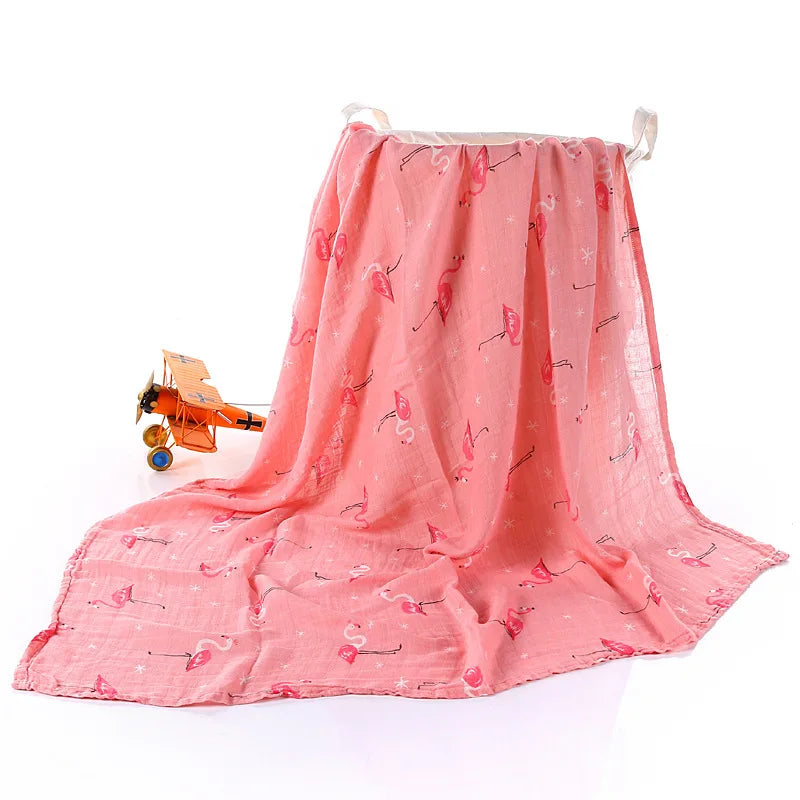 Bamboo Cotton Swaddle Wrap Baby Blanket Newborn Baby Swaddle Infant Wrap Soft Baby Bath Towel Swaddle Blankets