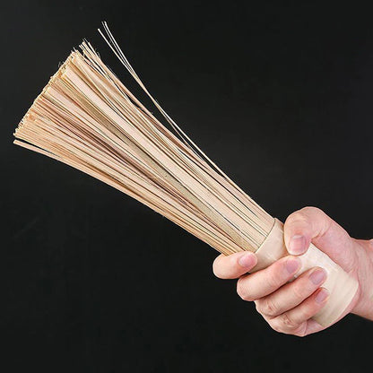 Kitchen Natural Bamboo Pot Washing Brush Bamboo Wok Cleaning Whisk Brush Household Kitchen Clean Tool With Comfortable Handle