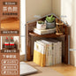 Kitchen Corner Bamboo Rack, Multi-Tier Storage Organizer, Freestanding Bookshelf for Cooking Utensils or Pantry Supplies