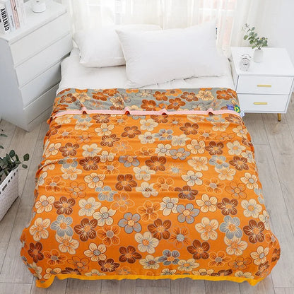 Bamboo Cotton Summer Quilt adult Bedding Blanket Bedspread 150*200 cm 2 Layers Muslin Sleeping Gauze Blanket For Afternoon Nap