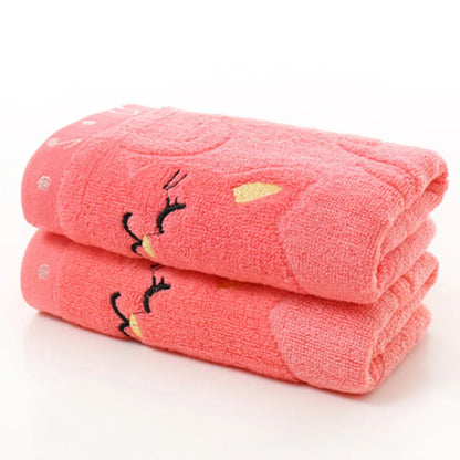 Bamboo fiber adult household soft face towel bath towel Fashion Animal Pattern Soft Towel Quick-dry bath towel Bathroom robes