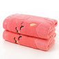 Bamboo fiber adult household soft face towel bath towel Fashion Animal Pattern Soft Towel Quick-dry bath towel Bathroom robes