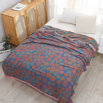 Bamboo Cotton Summer Quilt adult Bedding Blanket Bedspread 150*200 cm 2 Layers Muslin Sleeping Gauze Blanket For Afternoon Nap