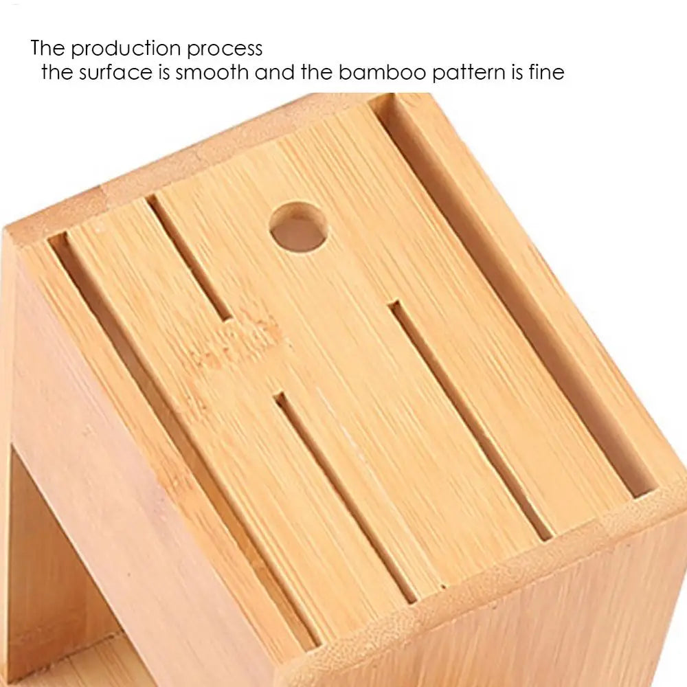 Bamboo Knife Block Stand for Kitchen Multifunctional Cutter Rack Holder multifunctional knife Storage rack for Kitchen Supplies