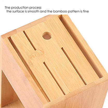 Bamboo Knife Block Stand for Kitchen Multifunctional Cutter Rack Holder multifunctional knife Storage rack for Kitchen Supplies