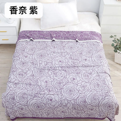 Bamboo Cotton Summer Quilt adult Bedding Blanket Bedspread 150*200 cm 2 Layers Muslin Sleeping Gauze Blanket For Afternoon Nap