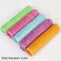 Bamboo Fiber Towel Kitchen Efficient  Anti-grease Cleaning Cloth Household Wiping Rag  Household Cleaning Tools Six Colors