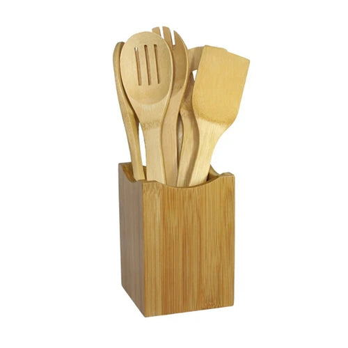 kitchen tools 6pcs Bamboo Spoon Spatula Kitchen Utensil Wooden Cooking Tool Mixing Set