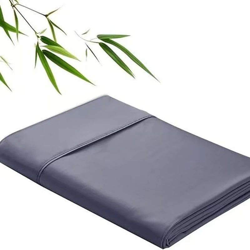 100% Bamboo Fibre Bedsheet Twin Queen King Size Flat Sheet Summer Solid Color Antibacterial Cooling Single And Double Bed Linens