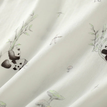 2025 Bamboo Cotton Gauze Pajamas Women's Chinese Retro Style Round Neck Loungewear Thin Nine-quarter Sleeve Loose Home Clothes