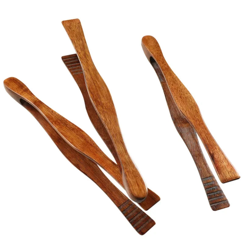 Bamboo Wooden Food Toaster Tongs Natural Bamboo Tongs Tea Clip Kitchen Hotel Bakery Bread Clip Food Clip Kitchen Tongs