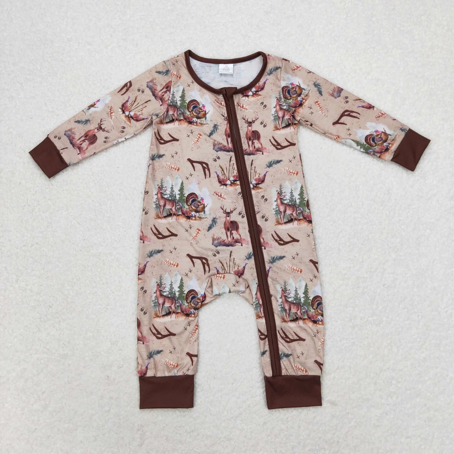 Wholesale Newborn Baby Boy Bamboo Camo Clothing Long Sleeves Zipper Jumpsuit Kids Children Toddler Spring Fall One-piece Romper