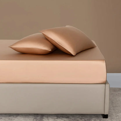 100% Bamboo Bed Sheet Set Luxury 3 Pieces Bedding Set (1pc Fitted Sheet and 2pcs Pillowcase) Non-Slip Mattress Cover for 100/160