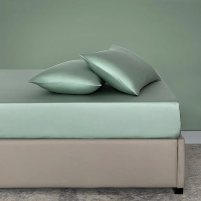 100% Bamboo Bed Sheet Set Luxury 3 Pieces Bedding Set (1pc Fitted Sheet and 2pcs Pillowcase) Non-Slip Mattress Cover for 100/160