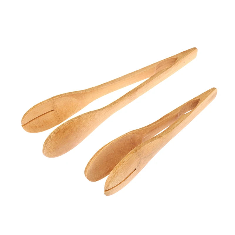 Bamboo Food BBQ Salad Toast Tongs Cake Pastry Tea Clip Clamp Useful Bamboo Cooking Tongs Bread Cake Clip Home Kitchen Tools