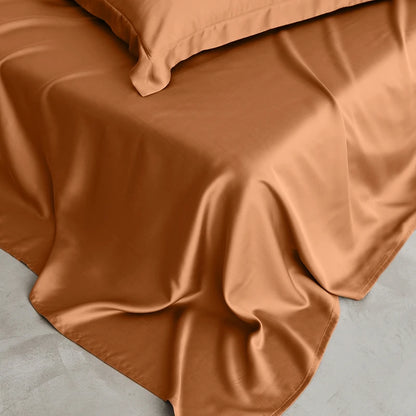 Luxury 100% Bamboo Bed Sheet Set with Fitted Sheets Flat Bedsheet Pillowcase Double Queen King Size Bedding Sets Smooth Silky