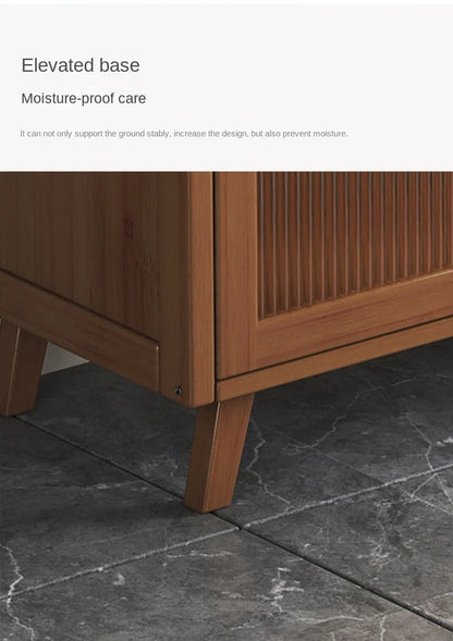 dining room Bamboo solid wood kitchen cabinets furniture sideboard side table furniture living room alacena Display cabinet