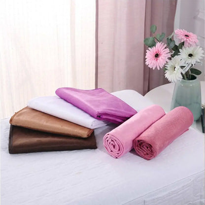 Comfortable SPA Bedspread Soft Solid Color Massage Bed Sheets with Face Hole Thickened Cosmetic Bed Sheet Beauty Tool